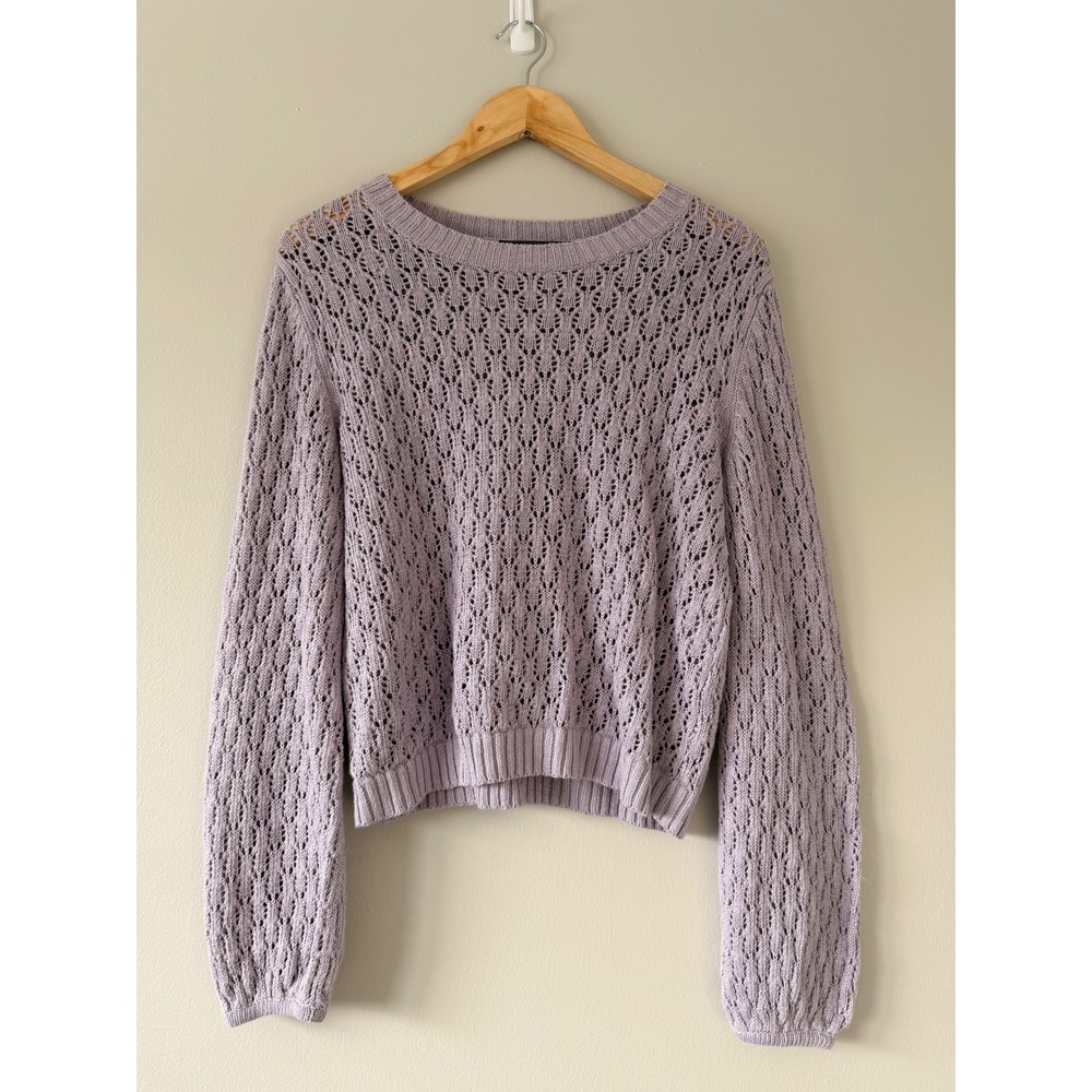 Reformation Lilac Rose Pointelle Sweater